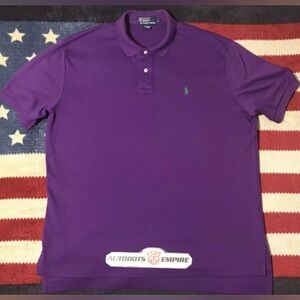 Vintage Ralph Lauren Classic Polo Golf Purple Shirt L p wing stadium Rlx Sail Cp